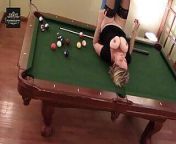 Mature Wife big boobs with high heels Fucked on pool table to orgasm from classic dad sex clips