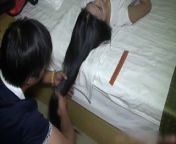 brother's hairjob No.033 (Hair-play part trailer) from indian longhair salon hairjob