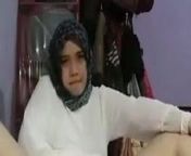rudung slut strips and fingers from muslim hijab girl stripping