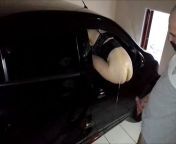 Madame takes car in the workshop and put ass in the window and employees cum in her ass from school madam 3gp king com
