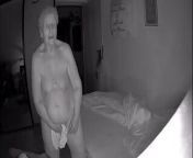 Secretly observed in Bedroom 4 from old granny bed sex