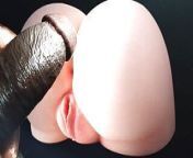 Jerking Off Black Cock & Cumming On Picture Of My Sex Doll Ass With Big Load from derty gay photo