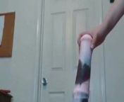 brunette 9 months preggo uses huge dildo from taylormadeclips 9 months of accelerated belly exp