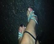 Walking in the Rain with sexy Stilettos and Nylons from dz bbw walking in rain 2