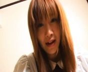 Yu Aizawa shows shaved crack under uniform while sucking cock from horny cock liao cheng yu