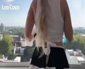 Sexy hot housekeeping girl farting to your face and cleaning the window from korean girl farting