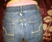 Cum on Wife's AE jeans from xxx video ae 114