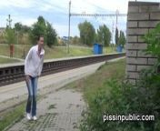 Crazy Czech girls are peeing in the middle of the city from peeing in girl