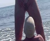 I humiliate his small cock on the beach compilation from naked woman piss in beach