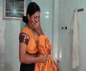 Aunty dress change in room and bathroom from indian aunty dress cg