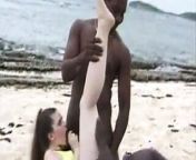 White Wife Approached By Two Black Men on Public Beach from man on public beach