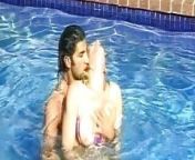 A sey German lady getting pounded deep in the pool from mp3 xxx sey