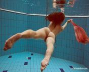 Polish hot shaped Deniska swimming nude from shape