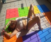 An attractive lady is sunbathing on the roof of her house. from pk rap sexn lady teacher and small boy sex video downloadsimgsrc ru blowjobpregnant delivery sex videos hospytalnew