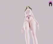 Thick Kuki Shinobu In White Lingerie - Ass Focus from thadou kuki hot xxx video