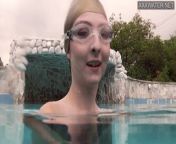 Young babe Emie Amfibia gets orgasms in the swimming pool from water the swimming pool xxx giral xxx video