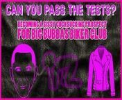 Becoming a Sissy Cocksucking Prospect for Big Bubbas Biker Club Take the Tests from xxx photo big bubas