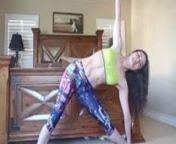 Danica McKellar yoga demo from indian celebrity yoga pants