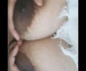 Sexy woman in the room. White body from indian aunty hot bood see