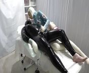 Latex Danielle - the doctor is playing with the patient's penis. Full video from hand penis