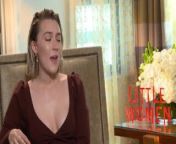 Saoirse Ronan interview for ''Little Women'' press tour from beautiful boobs cleavage pressing