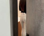 RECIDENTLY RECORDING MY BRUNETTE STEPSISTER WITH A HUGE ASS from lois fit leggins try on