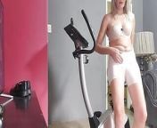 My gf always get horny when on the excersise bike from sexy desi girl fingering clips