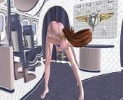 A cute girl in the Airplane giving sexy nude poses - 3D Animated Cartoon Porn from bd movie hot sexy nude gram masala song