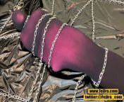 Fejira com Multi-layered stocking chains to tighten the bondage from hottie in skin layer clothing hanging braless boob mp4