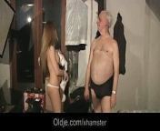 Grandpa spent night with hot Russian babe from oldman big co
