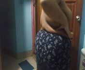Neighbor aunty with big ass and big tits does exercise for backache while naked from sajini aunty with bi