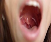 I'll Show You the Uvula Fetish Extremely Close up from spooning close up