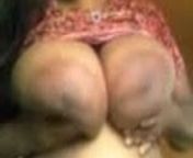 Auntys huge saggy boob droped.... from mallu hot aunty selfie video making