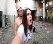 Naughty girl gave a little blowjob and wanted sex (graffiti) from girl sex building