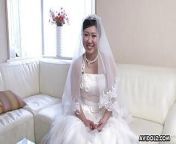 Japanese girl in a wedding dress Emi Koizumi takes a hard cock in her mouth uncensored. from xxx emy a