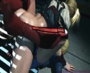 Harley Quinn dominates Supergirl from supergirl japanese