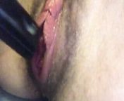 Hairbrush Inside Pissy Pumped Pussy & Ass Hole (DP) from hairbrush