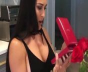 Nikki Bella in sexy black outfit, nice cleavage from www xgxx nikki bella sexy bf videos com x video 9yarsx hot