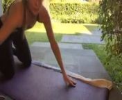 Dina Meyer doing yoga from sl actress fake nude dina