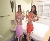 Belly Dancing Shemales have fun from crossdressing belly dance