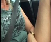 Playing and Cum in the car on the M1 from lorry driver fucking aunty