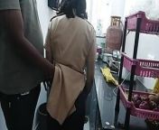 The girl got ready to go to school and was cooking while the neighbor fucked her. from indian the girl sex