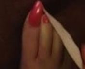 English Rose in Stockings with long toe nails from long toe nails trample