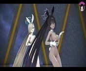 Two Sexy Bunny Girls - Hot Dance (3D HENTAI) from bunny girl giantess animation