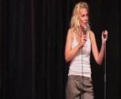 Sara Pascoe onstage looking sexy from pasco