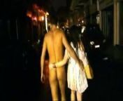 Walking naked at street (CFNM) from cfnm