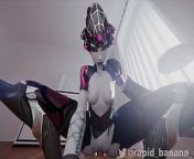 Overwatch Widowmaker cowgirl fitness room softfuck from fitness room gym