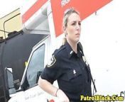 Femdom cops fuck black dude in back of truck from nxxvideo in back