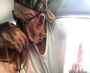 Milf dogging with old man - kissed and sucked from old man suckin