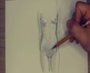 Beautiful Nude Sketches – Pencil Art from 全裸素描挑戰